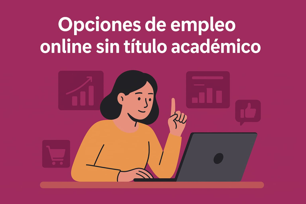 Opciones de empleo online sin título académico