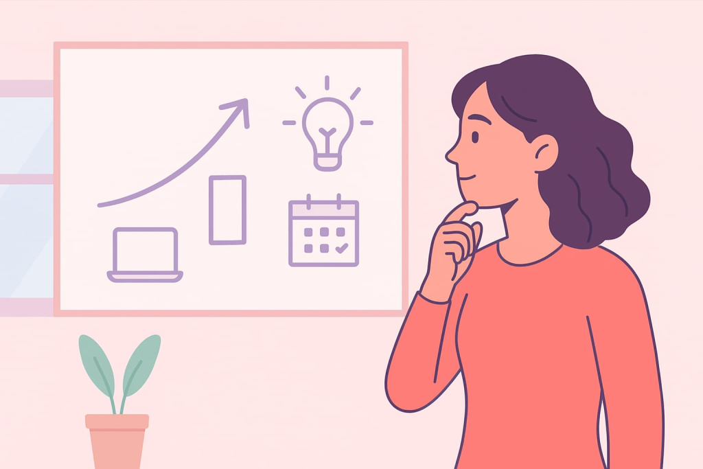 profesional planificando oportunidades remotas y transición laboral desde casa