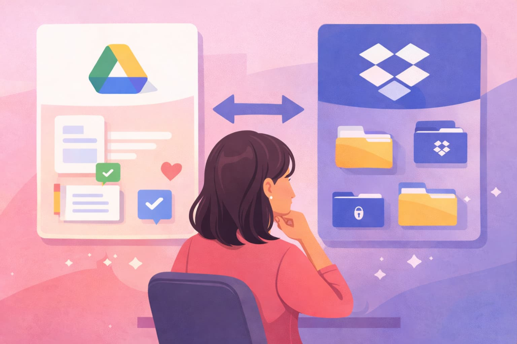 Elegir entre Google Drive vs. Dropbox según tu forma de trabajar