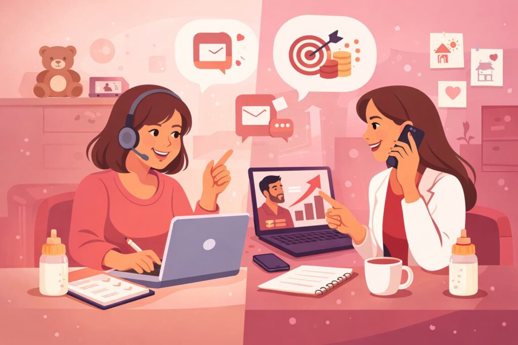 profesionales digitales exitosas trabajando desde casa